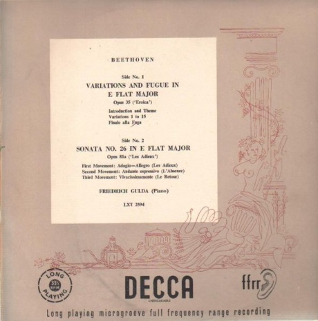 Variations And Fugue In E Flat Major Opus 35 ('Eroica') / Sonata No. 26 In E Flat Major Opus 81A ('L