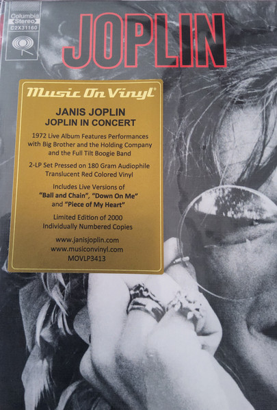 Виниловая пластинка Joplin In Concert  обложка