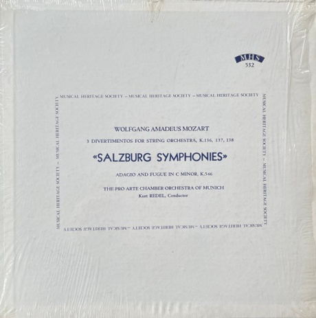 3 Divertimentos For String Orchestra, K.136, 137, 138 "Salzburg Symphonies" -  Adagio And Fugue In C