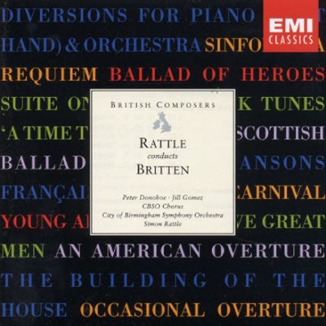 Музыкальный cd (компакт-диск) Rattle Conducts Britten обложка