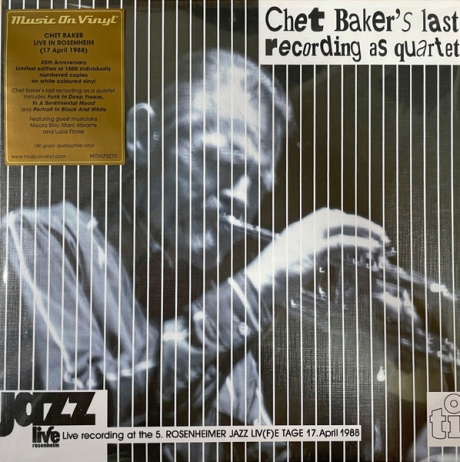 Виниловая пластинка Chet Baker'S Last Recording As Quartet  обложка