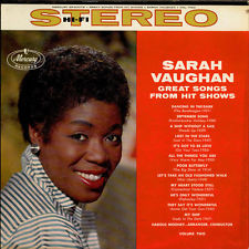 SARAH VAUGHAN: Great Songs From Hit Shows, Vol. 2